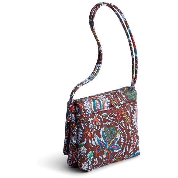 New Vera Bradley Floral Patterned Brown Crossbody Bag - Picture 4 of 8